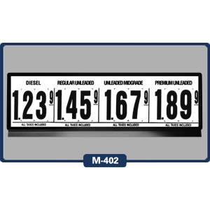 4 Product Magnetic Price Sign Premium 5" Numerals
