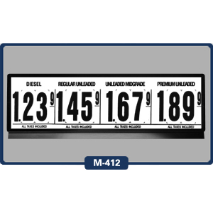 4 Product Magnetic Price Sign Premium 9" Numerals