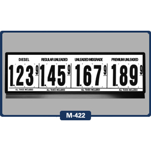 4 Product Magnetic Price Sign Standard 8" Numerals