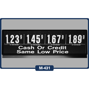 4 Product Magnetic Price Sign Standard 5" Numerals