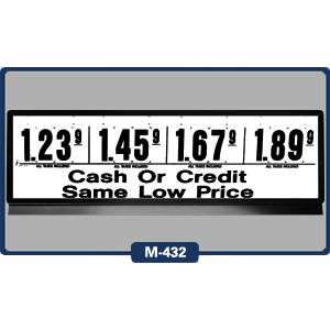 4 Product Magnetic Price Sign Premium 5" Numerals