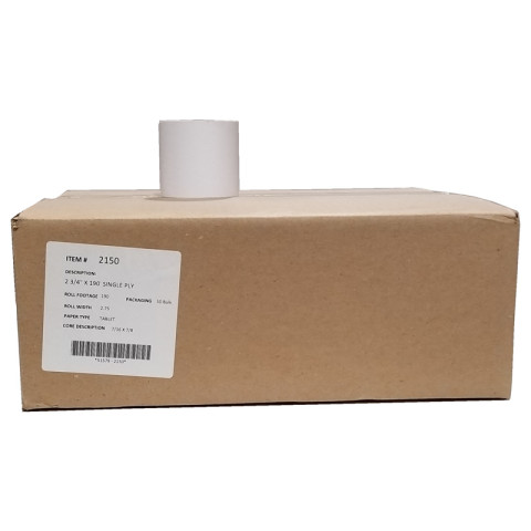 2 3/4 x 190' Plain Paper