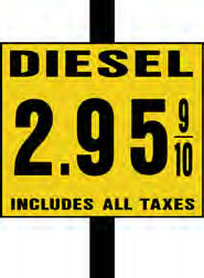 3 Product Non-Lit Aluminum Pole Price Sign 24" x 60"