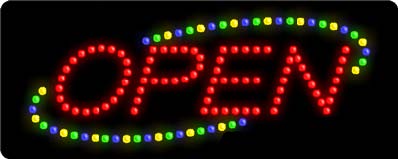 Lit Open Signs