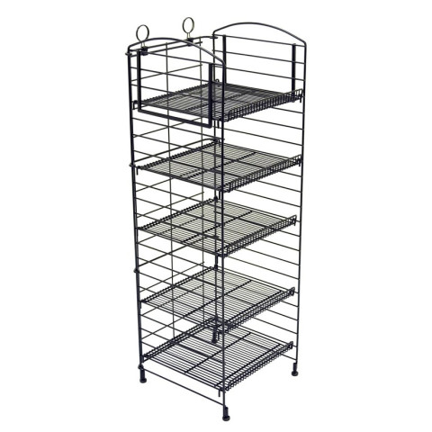 Radius Top 5-Shelf Wire Fold-Up Rack
