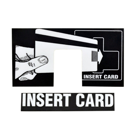 WASH SELECT II CARD READER DIRECTIONAL DECAL