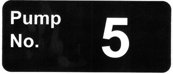 Decal Pump Number 5
