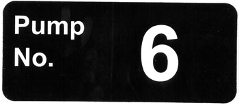 Decal Pump Number 6