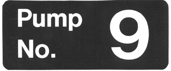 Decal Pump Number 9