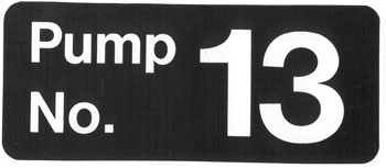 Decal Pump Number 13