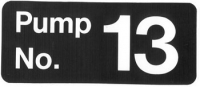 Decal Pump Number 13
