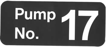 Decal Pump Number 17