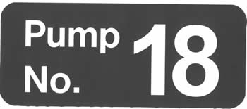 Decal Pump Number 18