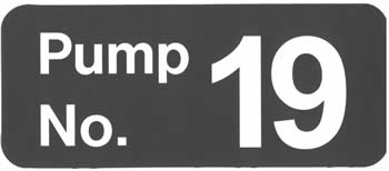 Decal Pump Number 19