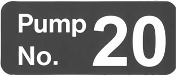 Decal Pump Number 20