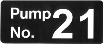 Decal Pump Number 21