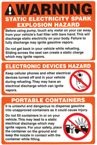 Warning Decal Explosion Hazard Electricity (ED-225)