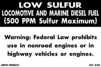 Low sulfur locomotive and marine diesel