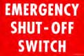 An image of item: Decals-Emergency Shut-off