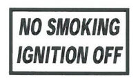 Decals-No Smoking-ignition off