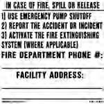 Decals-in case of fire