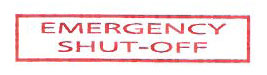 Decals-Emergency Shut-off 5" x 1"