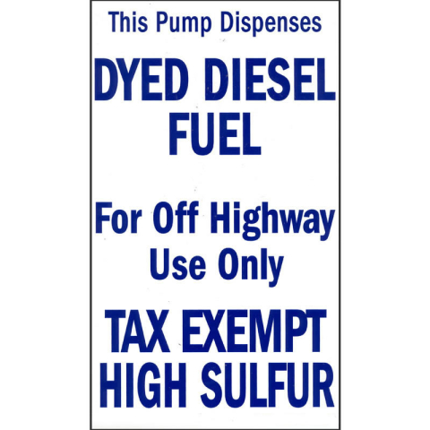 Dyed Diesel Decal