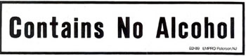 Decals-no alcohol