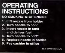 Decals-operating instructions