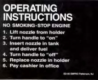 Decals-operating instructions