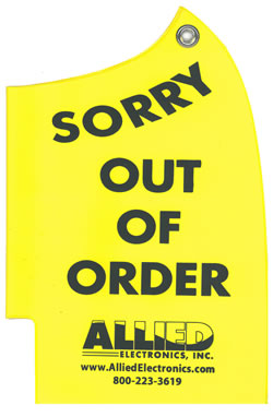 Out of Order Nozzle Cover