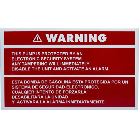 DEFENDER ONE RED/WHITE WARNING LABEL FOR DISPENSER