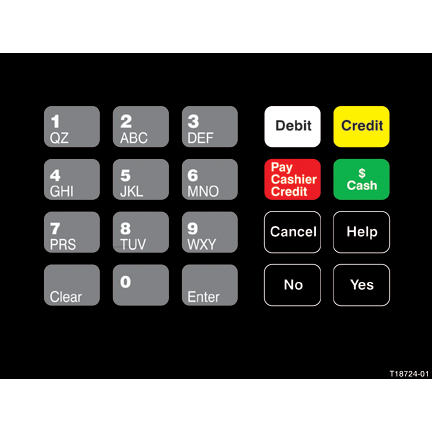 OVLAY CRIND KEYPAD 20 POS