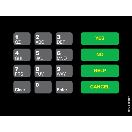 OVLAY CRIND KEYPAD 16 POS (F35)