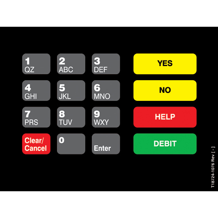 OVERLAY CRIND KEYPAD