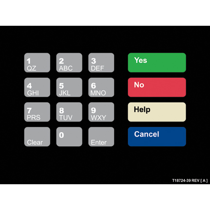 OVLAY CRIND KEYPAD 16 POS (F35)