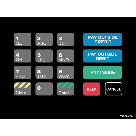 OVLAY CRIND KEYPAD 17 POS