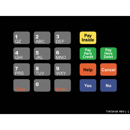 OVLAY CRIND KEYPAD 19 POS