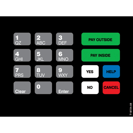 OVLAY CRIND KEYPAD 18 POS (F35)