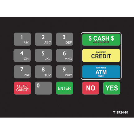 OVERLAY CRIND KEYPAD