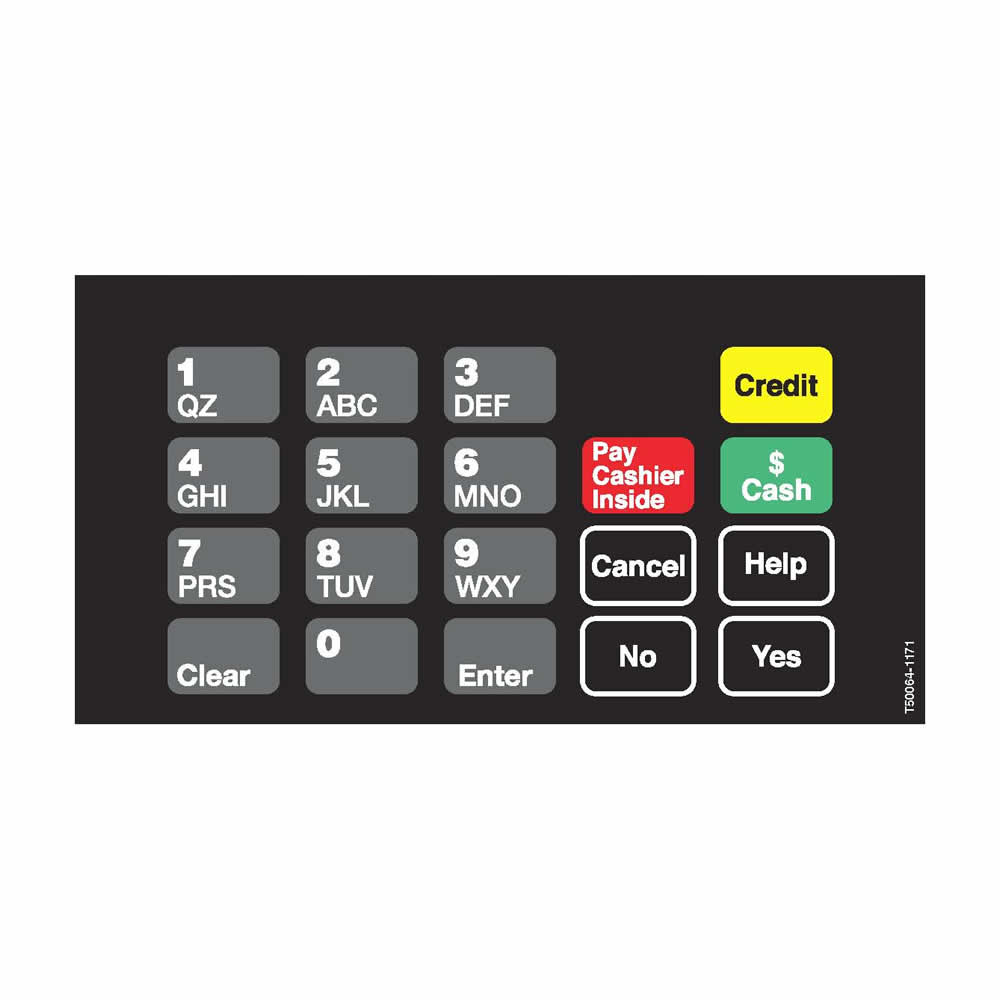 Gilbarco T500641171 KEYPAD OVERLAY
