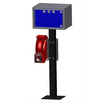 Retractable Hose Reel & 47.50" Pedestal - Economy Air Machines Only